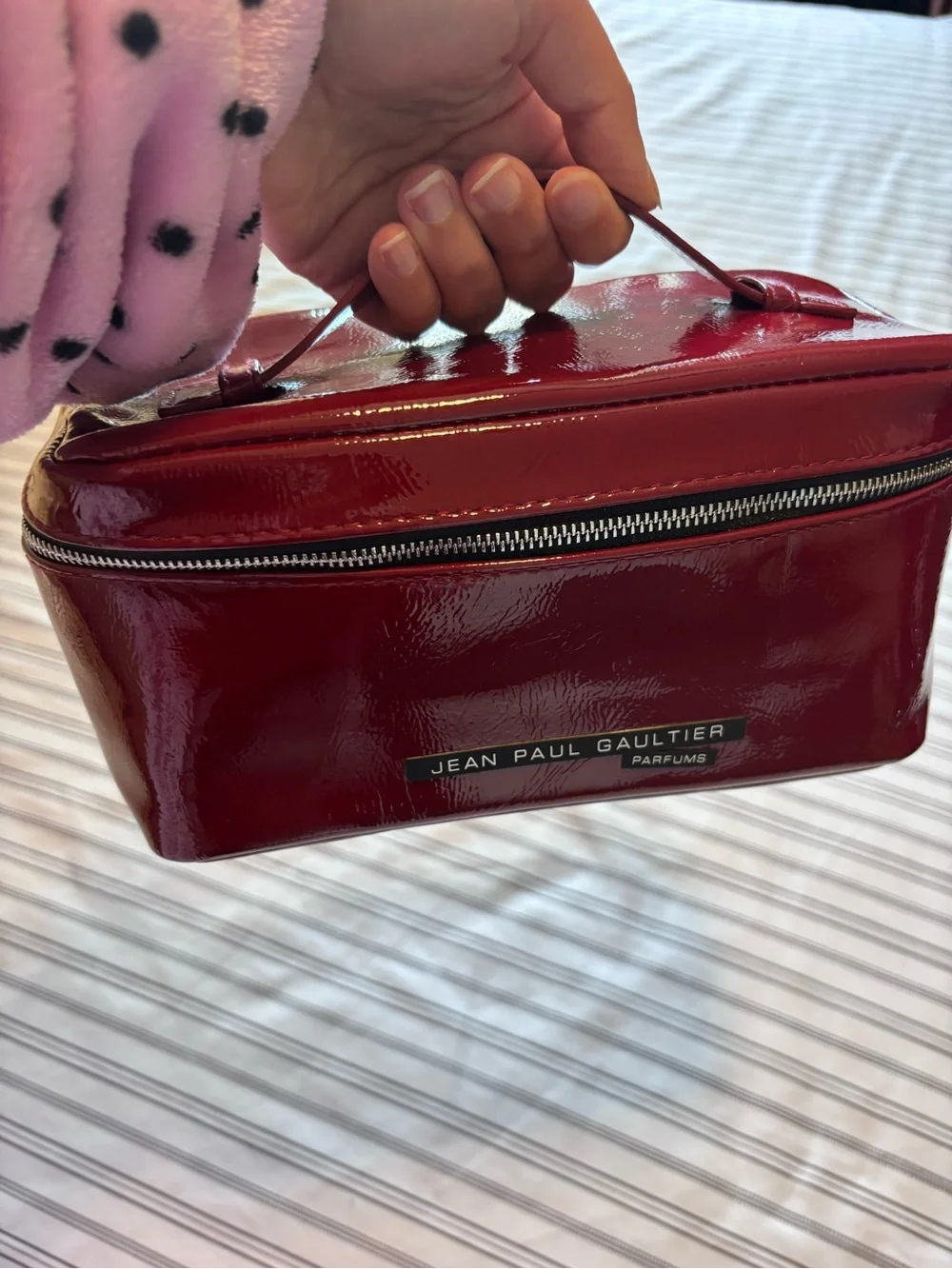 Jean Paul Gaultier Red Cosmetic Vanity Bag